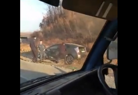 В Приморье жесткое ДТП лоб в лоб попало на видео