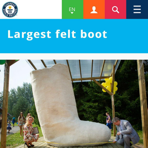 Валенок попал в книгу рекордов Гиннесса