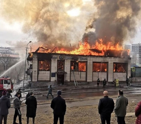 Появились подробности крупного пожара в ресторане